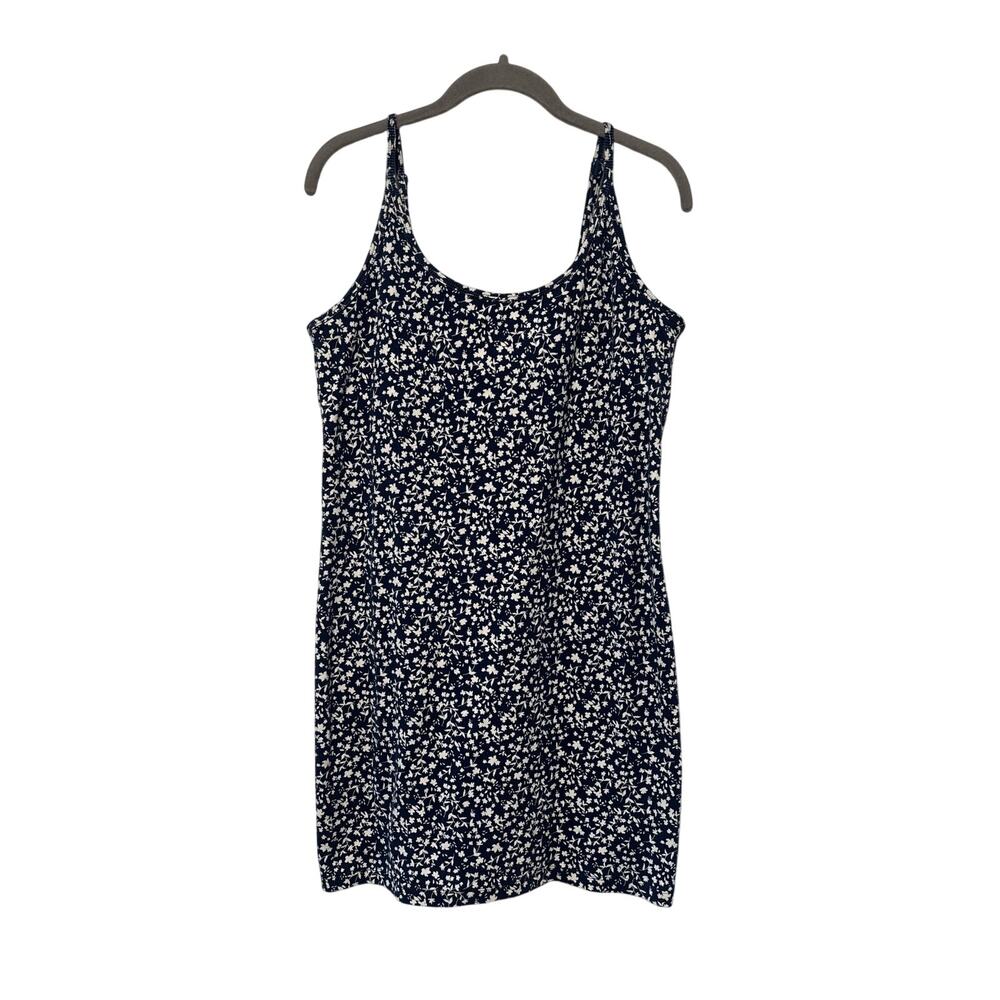 Old Navy XL Petite Blue Floral Sleeveless Mini Dress Women’s Stretch Casual - Picture 2 of 8